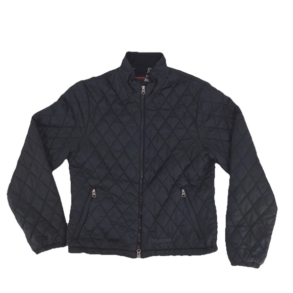Marmot Jackets & Blazers - Marmot Women's PrimaLoft Black Quilted Full Zip Long Sleeve Jacket Size Medium